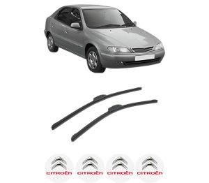 Set stergatoare auto CITROEN XSARA (N1) din 1997-2005, pentru parbriz auto, 2 bucati, Bosch Aerotwin Retrofit, din cauciuc siliconat rezistent, 4 Stickere Auto CITROEN - Img 2