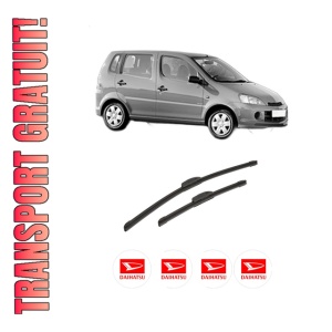 Set stergatoare auto DAIHATSU YRV (M2) din 2001-2002, pentru parbriz auto, 2 bucati, Bosch Aerotwin Retrofit, din cauciuc siliconat rezistent, 4 Stickere Auto DAIHATSU