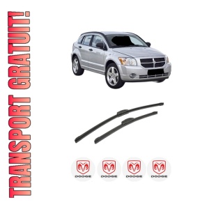 Set stergatoare auto DODGE CALIBER din 2006-2011, pentru parbriz auto, 2 bucati, Bosch Aerotwin Retrofit, din cauciuc siliconat rezistent, 4 Stickere Auto DODGE