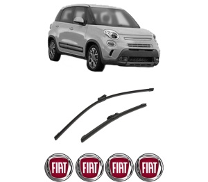 Set stergatoare auto FIAT 500L (351_, 352_) din 2012-2018, pentru parbriz auto, 2 bucati, Bosch Aerotwin, din cauciuc siliconat rezistent, 4 Stickere Auto FIAT - Img 2