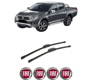 Set stergatoare auto FIAT FULLBACK Pickup (502_, 503_) din 2016, pentru parbriz auto, 2 bucati, Bosch Aerotwin Retrofit, din cauciuc siliconat rezistent, 4 Stickere Auto FIAT - Img 2