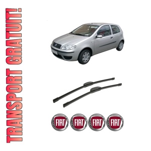 Set stergatoare auto FIAT PUNTO Hatchback Van (188_) din 2000-2010, pentru parbriz auto, 2 bucati, Bosch Aerotwin Retrofit, din cauciuc siliconat rezistent, 4 Stickere Auto FIAT