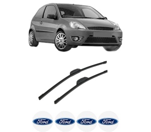Set stergatoare auto FORD FIESTA V Van din 2002-2010, pentru parbriz auto, 2 bucati, Bosch Aerotwin Retrofit, din cauciuc siliconat rezistent, 4 Stickere Auto FORD - Img 2