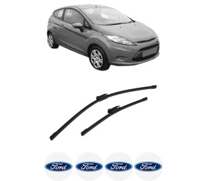 Set stergatoare auto FORD FIESTA VI (CB1, CCN) din 2008-2018, pentru parbriz auto, 2 bucati, Bosch Aerotwin Multi, din cauciuc siliconat rezistent, 4 Stickere Auto FORD - Img 2