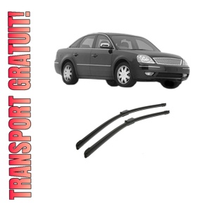 Set stergatoare auto FORD FIVE HUNDRED din 2004, pentru parbriz auto, 2 bucati, Bosch Aerotwin, din cauciuc siliconat rezistent, 4 Stickere Auto FORD