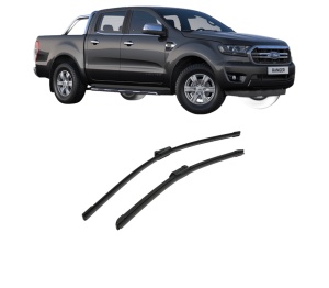 Set stergatoare auto FORD RANGER Extended Cab Pickup din 2023, pentru parbriz auto, 2 bucati, Bosch Aerotwin, din cauciuc siliconat rezistent, 4 Stickere Auto FORD - Img 2