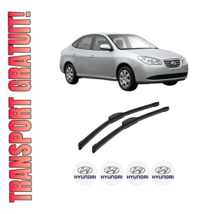 Set stergatoare auto HYUNDAI ELANTRA IV Saloon (HD) din 2005-2013, pentru parbriz auto, 2 bucati, Bosch Aerotwin Retrofit, din cauciuc siliconat rezistent, 4 Stickere Auto HYUNDAI