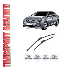 Set stergatoare auto HYUNDAI GRANDEUR (HG) din 2011-2016, pentru parbriz auto, 2 bucati, Bosch Aerotwin Retrofit, din cauciuc siliconat rezistent, 4 Stickere Auto HYUNDAI