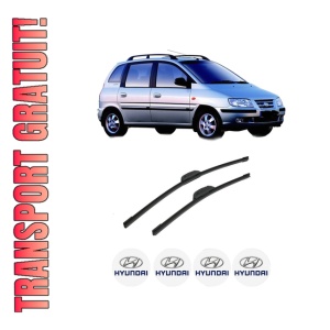 Set stergatoare auto HYUNDAI MATRIX (FC) din 2001-2010, pentru parbriz auto, 2 bucati, Bosch Aerotwin Retrofit, din cauciuc siliconat rezistent, 4 Stickere Auto HYUNDAI