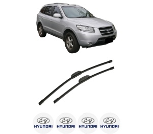 Set stergatoare auto HYUNDAI SANTA FÉ II (CM) din 2006-2012, pentru parbriz auto, 2 bucati, Bosch Aerotwin Retrofit, din cauciuc siliconat rezistent, 4 Stickere Auto HYUNDAI - Img 2