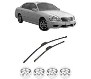 Set stergatoare auto INFINITI Q45 III (F50) din 2001-2006, pentru parbriz auto, 2 bucati, Bosch Aerotwin Retrofit, din cauciuc siliconat rezistent, 4 Stickere Auto INFINITI - Img 2