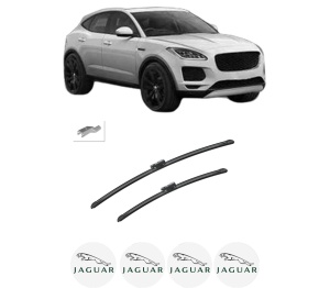 Set stergatoare auto JAGUAR E-PACE (X540) din 2017-2024, pentru parbriz auto, 2 bucati, Bosch Aerotwin, din cauciuc siliconat rezistent, 4 Stickere Auto JAGUAR - Img 2