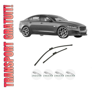 Set stergatoare auto JAGUAR XE (X760) din 2015-2022, pentru parbriz auto, 2 bucati, Bosch Aerotwin, din cauciuc siliconat rezistent, 4 Stickere Auto JAGUAR