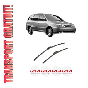 Set stergatoare auto KIA CARENS I MPV (FC, FJ) din 2000-2007, pentru parbriz auto, 2 bucati, Bosch Aerotwin Retrofit, din cauciuc siliconat rezistent, 4 Stickere Auto KIA