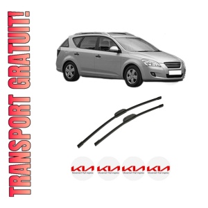 Set stergatoare auto KIA CEE'D SW (ED) din 2007-2012, pentru parbriz auto, 2 bucati, Bosch Aerotwin Retrofit, din cauciuc siliconat rezistent, 4 Stickere Auto KIA