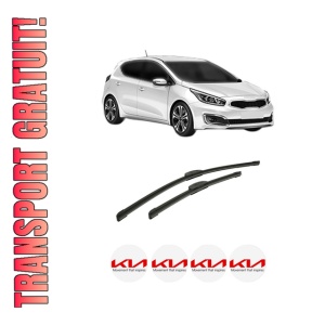 Set stergatoare auto KIA CEED Hatchback Van (CD) din 2018-2020, pentru parbriz auto, 2 bucati, Bosch Aerotwin Retrofit, din cauciuc siliconat rezistent, 4 Stickere Auto KIA