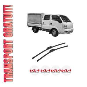 Set stergatoare auto KIA K2900 din 2008, pentru parbriz auto, 2 bucati, Bosch Aerotwin Retrofit, din cauciuc siliconat rezistent, 4 Stickere Auto KIA