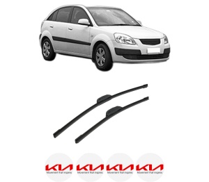 Set stergatoare auto KIA RIO II (JB) din 2005-2011, pentru parbriz auto, 2 bucati, Bosch Aerotwin Retrofit, din cauciuc siliconat rezistent, 4 Stickere Auto KIA - Img 2