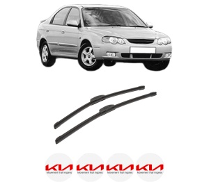 Set stergatoare auto KIA SHUMA II (FB) din 2001-2004, pentru parbriz auto, 2 bucati, Bosch Aerotwin Retrofit, din cauciuc siliconat rezistent, 4 Stickere Auto KIA - Img 2
