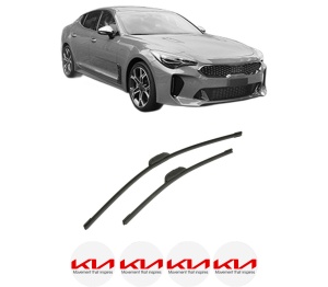 Set stergatoare auto KIA STINGER (CK) din 2017-2018, pentru parbriz auto, 2 bucati, Bosch Aerotwin Retrofit, din cauciuc siliconat rezistent, 4 Stickere Auto KIA - Img 2