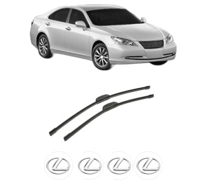 Set stergatoare auto LEXUS ES (MCV_, VZV_) din 2001-2006, pentru parbriz auto, 2 bucati, Bosch Aerotwin Retrofit, din cauciuc siliconat rezistent, 4 Stickere Auto LEXUS - Img 2
