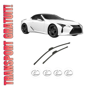 Set stergatoare auto LEXUS LC Convertible (_Z10_) din 2020-2022, pentru parbriz auto, 2 bucati, Bosch Aerotwin Retrofit, din cauciuc siliconat rezistent, 4 Stickere Auto LEXUS