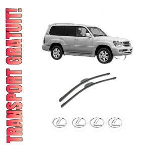 Set stergatoare auto LEXUS LX (UZJ100) din 1998-2008, pentru parbriz auto, 2 bucati, Bosch Aerotwin Retrofit, din cauciuc siliconat rezistent, 4 Stickere Auto LEXUS