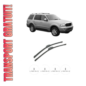 Set stergatoare auto LINCOLN AVIATOR din 2002-2005, pentru parbriz auto, 2 bucati, Bosch Aerotwin Retrofit, din cauciuc siliconat rezistent, 4 Stickere Auto LINCOLN