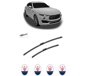 Set stergatoare auto MASERATI LEVANTE SUV (M161) din 2016, pentru parbriz auto, 2 bucati, Bosch Aerotwin, din cauciuc siliconat rezistent, 4 Stickere Auto MASERATI - Img 2