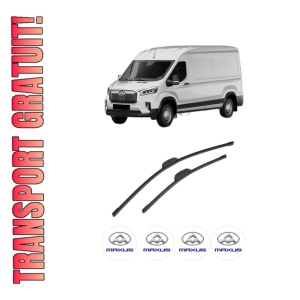 Set stergatoare auto MAXUS eDELIVER 9 Van din 2020, pentru parbriz auto, 2 bucati, Bosch Aerotwin Retrofit, din cauciuc siliconat rezistent, 4 Stickere Auto MAXUS