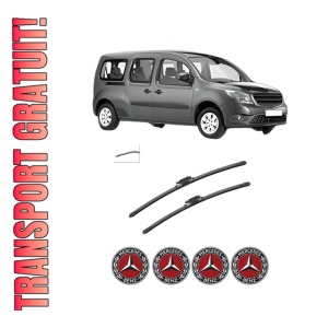 Set stergatoare auto MERCEDES-BENZ CITAN MPV (W415) din 2012-2021, pentru parbriz auto, 2 bucati, Bosch Aerotwin, din cauciuc siliconat rezistent, 4 Stickere Auto MERCEDES-BENZ
