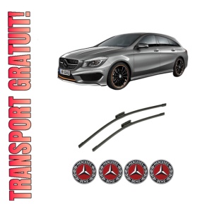 Set stergatoare auto MERCEDES-BENZ CLA Shooting Brake (X117) din 2015-2019, pentru parbriz auto, 2 bucati, Bosch Aerotwin Multi, din cauciuc siliconat rezistent, 4 Stickere Auto MERCEDES-BENZ