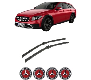 Set stergatoare auto MERCEDES-BENZ E-CLASS T-Model (S213) din 2016-2023, pentru parbriz auto, 2 bucati, Bosch Aerotwin, din cauciuc siliconat rezistent, 4 Stickere Auto MERCEDES-BENZ - Img 2