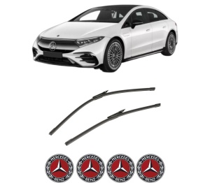 Set stergatoare auto MERCEDES-BENZ EQS (V297) din 2021-2023, pentru parbriz auto, 2 bucati, Bosch Aerotwin, din cauciuc siliconat rezistent, 4 Stickere Auto MERCEDES-BENZ - Img 2