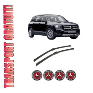 Set stergatoare auto MERCEDES-BENZ GLB (X247) din 2019-2023, pentru parbriz auto, 2 bucati, Bosch Aerotwin, din cauciuc siliconat rezistent, 4 Stickere Auto MERCEDES-BENZ