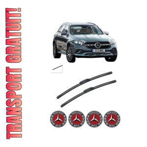 Set stergatoare auto MERCEDES-BENZ GLC (X254) din 2022-2024, pentru parbriz auto, 2 bucati, Bosch Aerotwin, din cauciuc siliconat rezistent, 4 Stickere Auto MERCEDES-BENZ