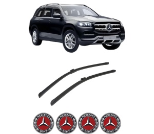 Set stergatoare auto MERCEDES-BENZ GLS (X167) din 2019-2023, pentru parbriz auto, 2 bucati, Bosch 0, din cauciuc siliconat rezistent, 4 Stickere Auto MERCEDES-BENZ - Img 2