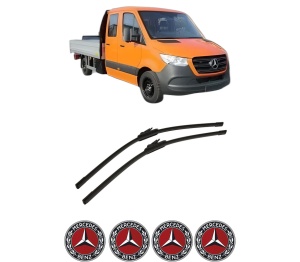 Set stergatoare auto MERCEDES-BENZ SPRINTER 3,5-t Platform/Chassis (B907, B910) din 2018-2024, pentru parbriz auto, 2 bucati, Bosch Aerotwin, din cauciuc siliconat rezistent, 4 Stickere Auto MERCEDES-BENZ - Img 2