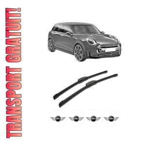 Set stergatoare auto MINI MINI CLUBMAN (R55) din 2007-2014, pentru parbriz auto, 2 bucati, Bosch Aerotwin Retrofit, din cauciuc siliconat rezistent, 4 Stickere Auto MINI