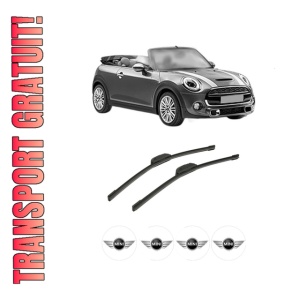 Set stergatoare auto MINI MINI Convertible (F57) din 2014-2023, pentru parbriz auto, 2 bucati, Bosch Aerotwin Retrofit, din cauciuc siliconat rezistent, 4 Stickere Auto MINI