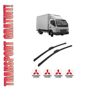 Set stergatoare auto MITSUBISHI Canter (FB7, FB8, FE7, FE8) VII din 2001-2010, pentru parbriz auto, 2 bucati, Bosch Aerotwin Retrofit, din cauciuc siliconat rezistent, 4 Stickere Auto MITSUBISHI