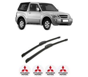 Set stergatoare auto MITSUBISHI PAJERO III Canvas Top (V6_W, V7_W) din 2000-2006, pentru parbriz auto, 2 bucati, Bosch Aerotwin Retrofit, din cauciuc siliconat rezistent, 4 Stickere Auto MITSUBISHI - Img 2