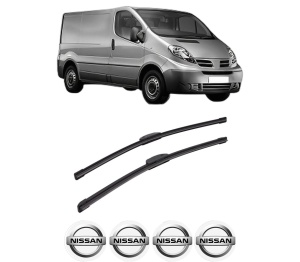 Set stergatoare auto NISSAN PRIMASTAR Van (X83) din 2002-2008, pentru parbriz auto, 2 bucati, Bosch Aerotwin Retrofit, din cauciuc siliconat rezistent, 4 Stickere Auto NISSAN - Img 2
