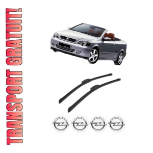 Set stergatoare auto OPEL ASTRA G Convertible (T98) din 2001-2005, pentru parbriz auto, 2 bucati, Bosch Aerotwin Retrofit, din cauciuc siliconat rezistent, 4 Stickere Auto OPEL