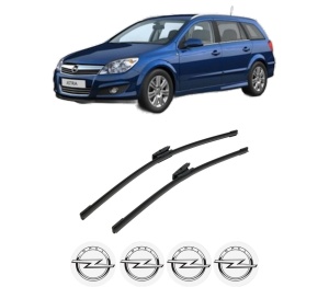 Set stergatoare auto OPEL ASTRA H CLASSIC Estate (A04) din 2006-2014, pentru parbriz auto, 2 bucati, Bosch Aerotwin Multi, din cauciuc siliconat rezistent, 4 Stickere Auto OPEL - Img 2