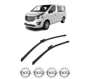 Set stergatoare auto OPEL VIVARO B Bus (X82) din 2014-2019, pentru parbriz auto, 2 bucati, Bosch Aerotwin Multi, din cauciuc siliconat rezistent, 4 Stickere Auto OPEL - Img 2