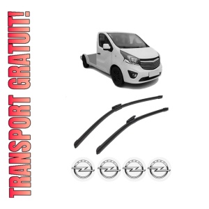Set stergatoare auto OPEL VIVARO B Platform/Chassis (X82) din 2014-2019, pentru parbriz auto, 2 bucati, Bosch Aerotwin Multi, din cauciuc siliconat rezistent, 4 Stickere Auto OPEL
