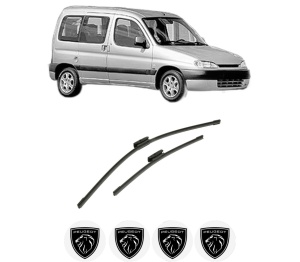 Set stergatoare auto PEUGEOT PARTNER MPV (5_, G_) din 1996-2015, pentru parbriz auto, 2 bucati, Bosch Aerotwin Multi, din cauciuc siliconat rezistent, 4 Stickere Auto PEUGEOT - Img 2