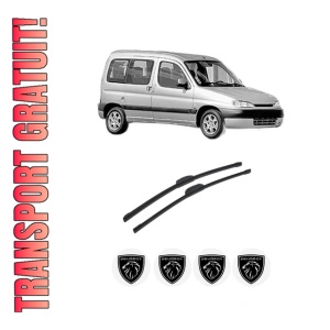 Set stergatoare auto PEUGEOT PARTNER MPV (5_, G_) din 1996-2015, pentru parbriz auto, 2 bucati, Bosch Aerotwin Retrofit, din cauciuc siliconat rezistent, 4 Stickere Auto PEUGEOT