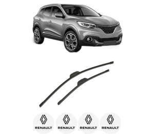 Set stergatoare auto RENAULT KADJAR (HA_, HL_) din 2015-2021, pentru parbriz auto, 2 bucati, Bosch Aerotwin Retrofit, din cauciuc siliconat rezistent, 4 Stickere Auto RENAULT - Img 2